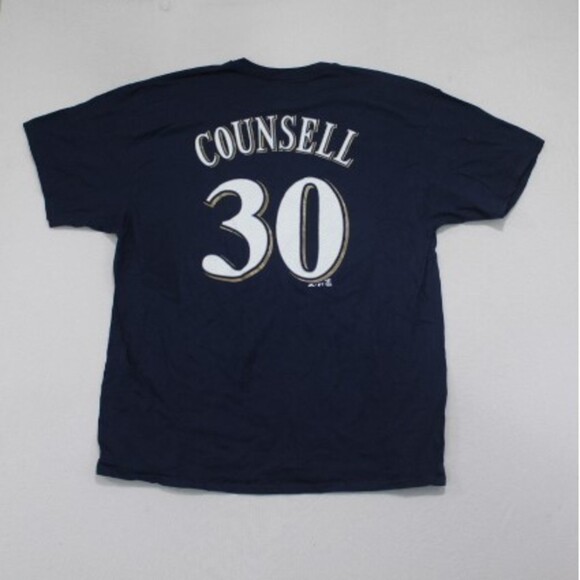 Milwaukee Brewers Men Blue Tee Shirt Counsell 30 Size XXL - Picture 4 of 9